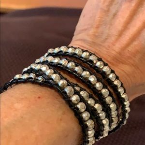 Black & Silver Wrap Bracelet.
